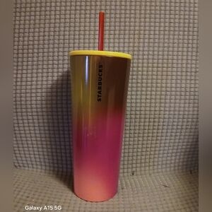 Starbucks 2022 Multicolor Ombre 24 oz Tumbler W/Straw (010826D)